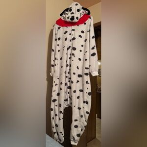 Dalmatian Print Onesie with Hood